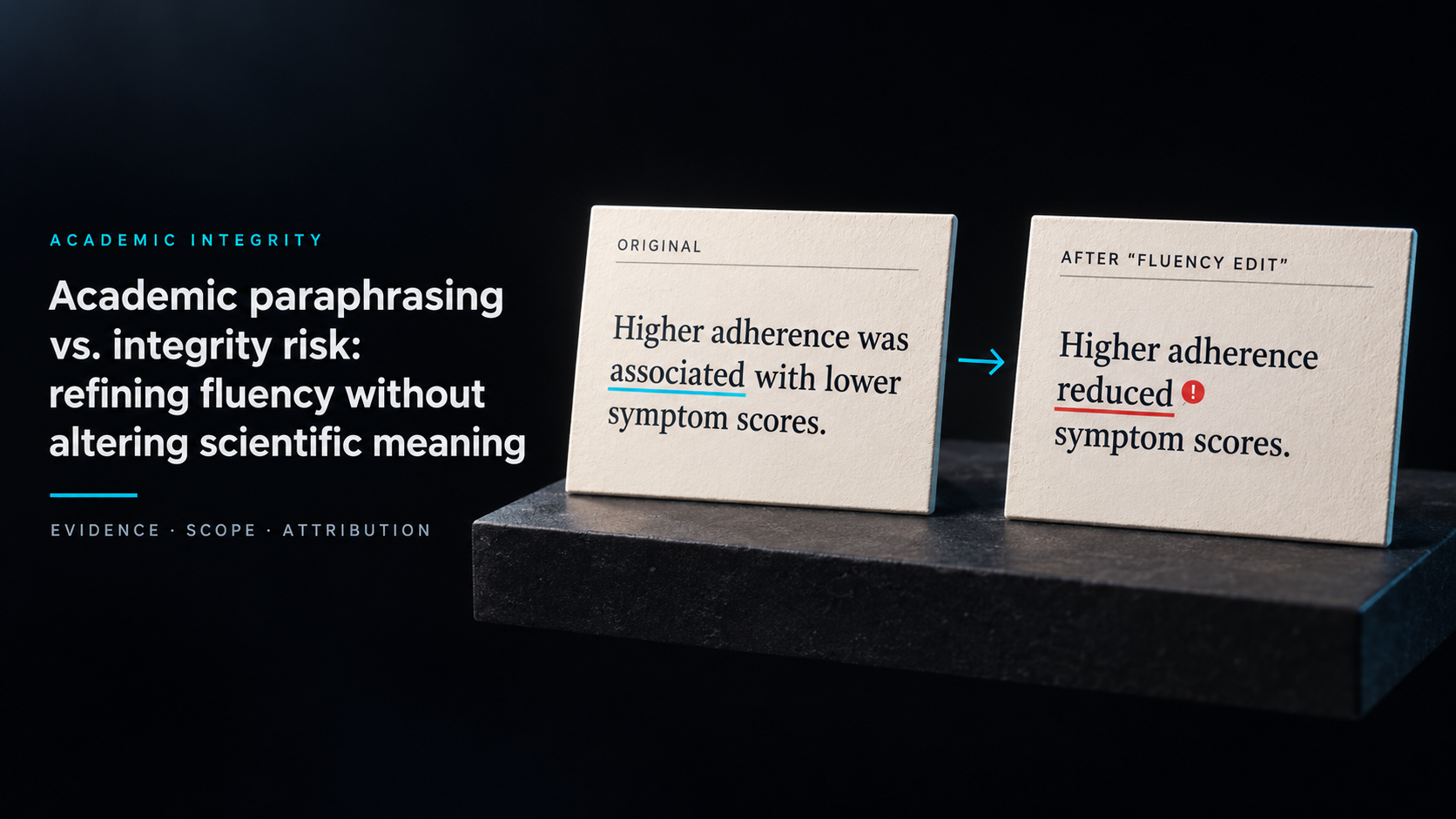 Academic Paraphrasing vs. Integrity Risk: Refining Fluency Without Altering Scientific Meaning
