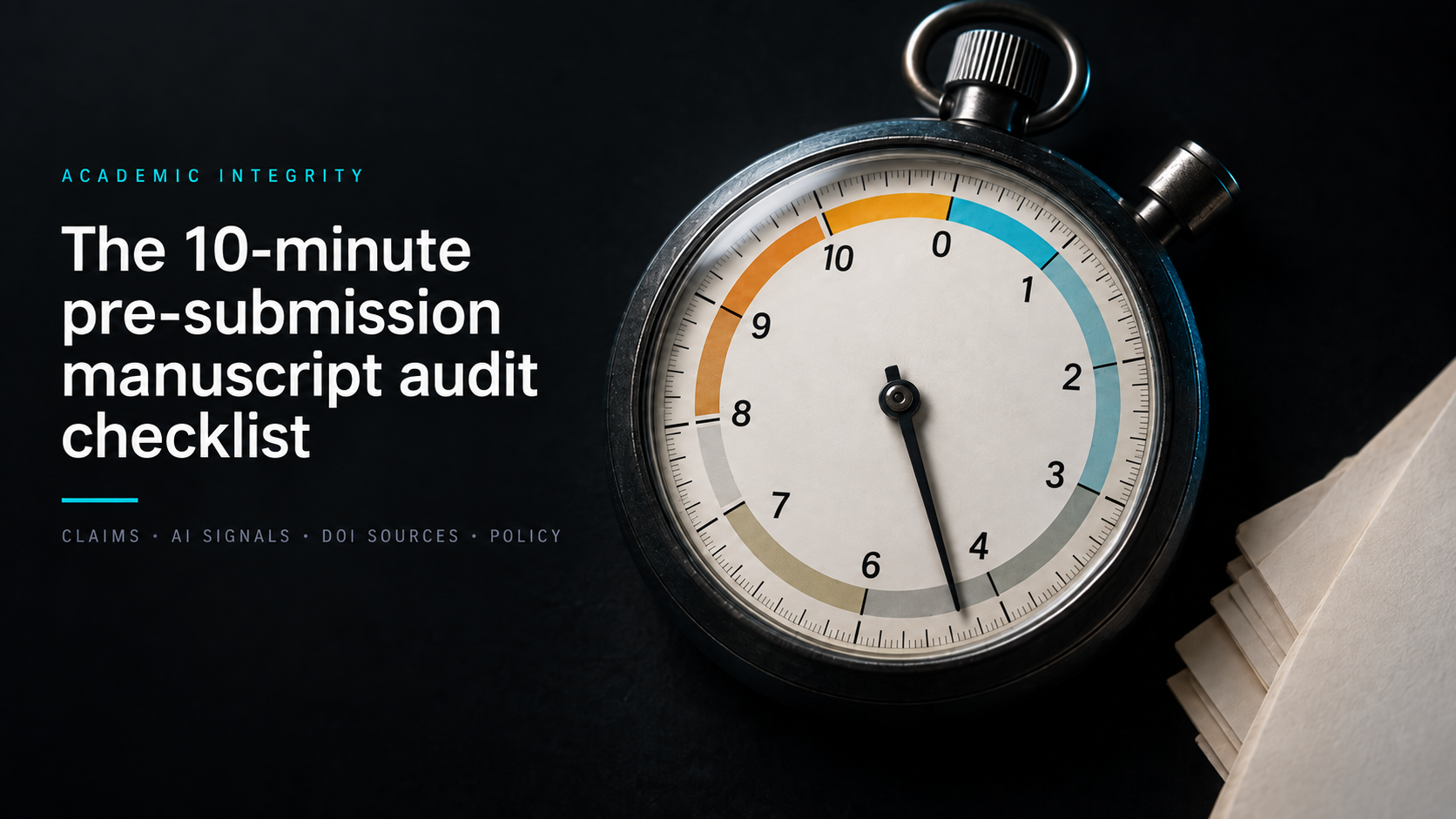 The 10-Minute Pre-Submission Audit: Verify DOI Sources, Clear AI Detector Signals, and Generate a Journal-Compliant Evidence Report